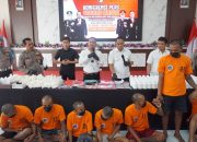 Polres Mojokerto Kota Amankan 7 Tersangka Narkoba, Sita Ratusan Ribu Butir Pil LL dan 67,89 gr Sabu