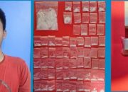 Polres Pelabuhan Tanjungperak Amankan Kurir Sabu Asal Sidoarjo 65 Poket Sabu Disita