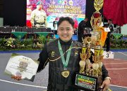 Personel Polres Lamongan, Bripda Sholeh Maulana, Raih Medali Emas di Pencak Silat Pangdivif 2 Cup 2025
