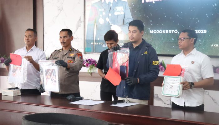 Polres Mojokerto Kota Bongkar 2 Arena Sabung Ayam Amankan 5 orang