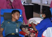 Lantamal XIV Turut Serta Donor Darah HUT Bhayangkara Ke-79, Wujud Kepedulian Dan Sinergitas
