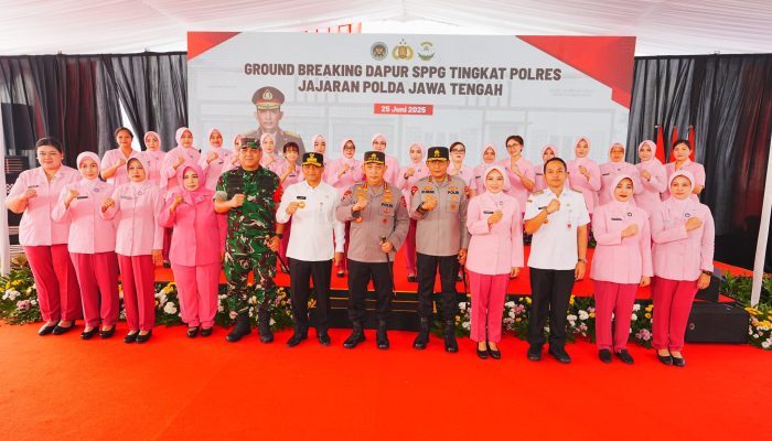 Kapolri Groundbreaking 24 SPPG Jateng, Dukung Penuh Program MBG
