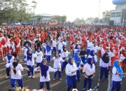 Ribuan Warga Meriahkan Olahraga Bersama Hari Bhayangkara ke – 79 di Stadion Kanjuruhan Malang