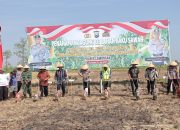 Dukung Ketahanan Pangan Nasional, Polres Lamongan Tanam Jagung di Lahan Baku Desa Kedali