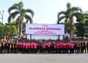 Polres Madiun Kota Gelar Olahraga Bersama Jelang HUT Polwan, Kapolres Hadir didampingi Ketua Bhayangkari