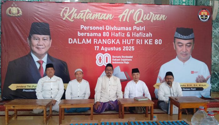 Wujud Syukur 80 Tahun Kemerdekaan RI, Divisi Humas Polri Bersama 80 Hafiz Menggelar Khataman Quran
