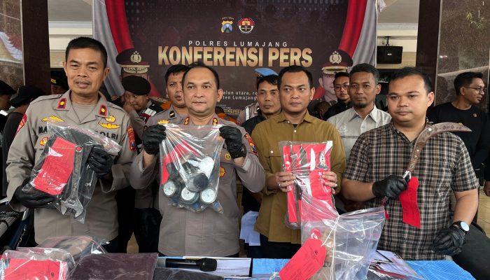 Polres Lumajang Amankan Dua Tersangka Pencurian 91 Unit Meteran Air Milik Perumdam Tirta Mahameru