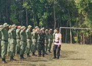 Babinsa Bringin dan Babinkamtibmas bersinergi Latih PBB Linmas