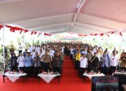 Kapolres Madiun Kota Hadiri Kunker Menteri Menteri Infrastruktur dan Pembangunan Kewilayahan Tinjau TPA Winongo Madiun