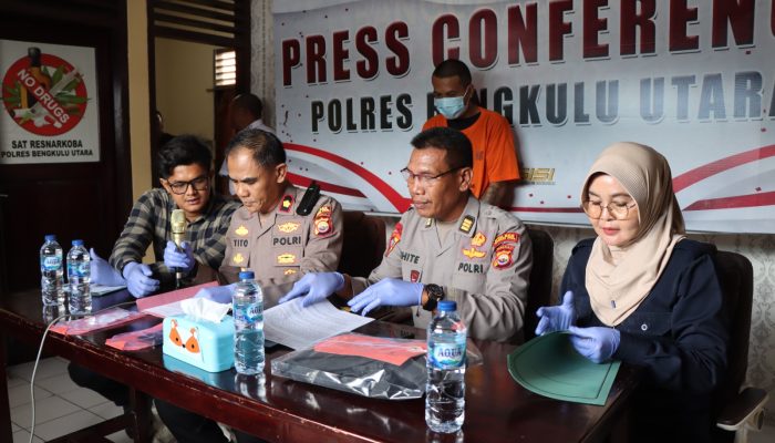 Polres Bengkulu Utara Bekuk Pengedar Sabu, Tersangka Terancam 20 Tahun Penjara