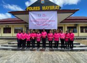 Bhayangkari Cabang Maybrat Gelar Olahraga Bersama dalam Rangka HKGB ke-73