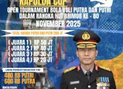 Polda Papua Barat Daya Gelar Turnamen Bola Voli Kapolda Cup 2025, Meriahkan HUT Brimob ke-80