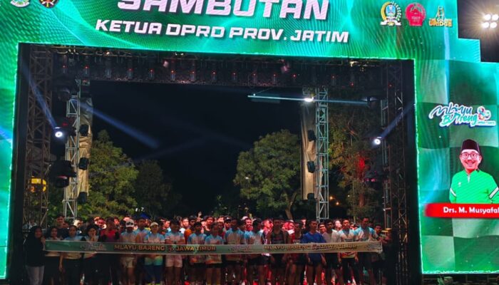 Ribuan Warga Ngawi Meriahkan “Mlayu Bareng 80 Tahun Provinsi Jawa Timur” di Alun-alun Ngawi, Dandim: Ngawi Ramah Luar Biasa