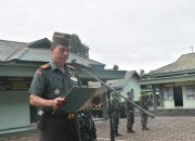 Pasiter Kapten Inf Subhan Pimpin Upacara Bendera di Makodim 1002/HST
