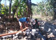 Babinsa Kedungbanteng Cek Pompa Brigade, Pastikan Ketersediaan Air Irigasi Sawah