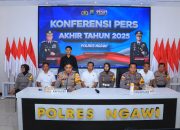 Kapolres Ngawi Pimpin Rilis Akhir Tahun 2025, Paparkan Capaian Kamtibmas dan Kinerja Penegakan Hukum