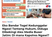 HAK JAWAB :Alex media buserjatim Bantah Tudingan Beking dan Arogan, Soroti Pelanggaran Etika Jurnalistik Media online mitrapolisi.com, teropongbarat.com