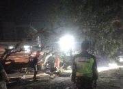 Gerak Cepat, Babinsa Ngawi Kota dan BPBD Evakuasi Pohon Tumbang di Kartoharjo, Akses Jalan Sempat Lumpuh