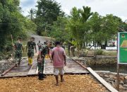Dandim 1804/Kaimana Tinjau Langsung Pembangunan Jembatan TMMD 127 di Kampung Marsi