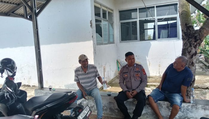 Bhabinkamtibmas Polsek Anjatan Ajak Warga Berpartisipasi Jaga Kondusivitas Lingkungan