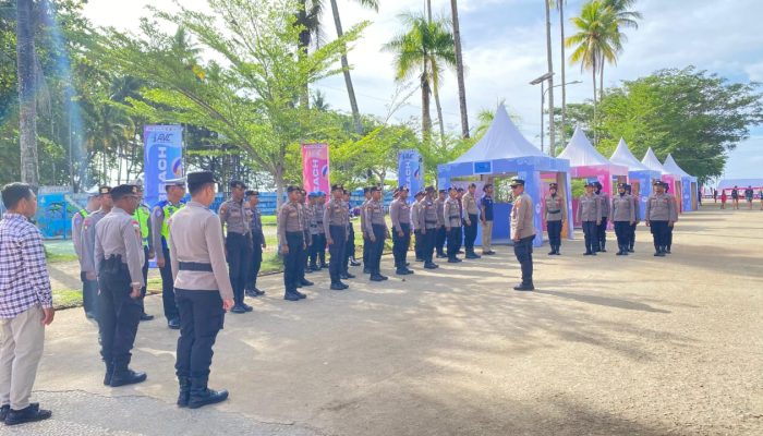 Wakapolres Raja Ampat Pimpin Apel Kesiapan Pengamanan Asian Volleyball Confederation Beach Tour 2026