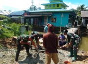 Kodim 1002/HST Percepat Pembangunan Jembatan Garuda di Batu Benawa