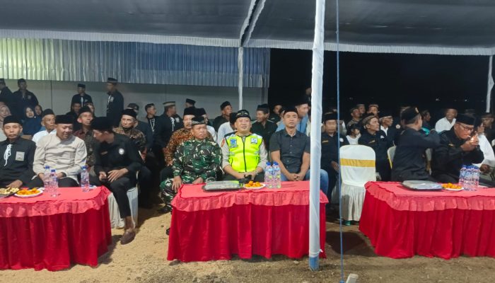 Babinsa Pangkur dan Bhabinkamtibmas Amankan Pengajian Umum Halal Bihalal PSHT Rayon Pangkur