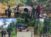 TMMD Ke-128 Kodim 1801/Manokwari Laksanakan Pengecoran Jalan Capai 62 Persen