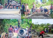 Kebut Pengecoran Jalan, Satgas TMMD KE-128 Kodim 1801/Manokwari Kejar Target Pembangunan