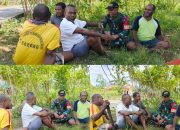 Jalin Komunikasi Dua Arah Dengan Warga, Satgas TMMD Ke-128 Kodim 1801/Manokwari Pererat Kebersamaan ‎