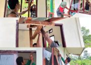 Pemasangan Pintu dan Jendela RTLH TMMD Ke-128 Kodim 1801/Manokwari Capai Tahap Finishing
