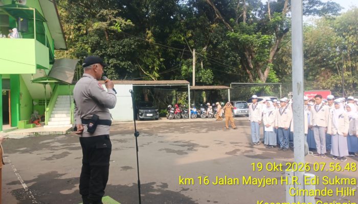 Polsek Caringin Polres Bogor Edukasi Ratusan Siswa SMAN Caringin , Tekankan Disiplin dan Bahaya Tawuran