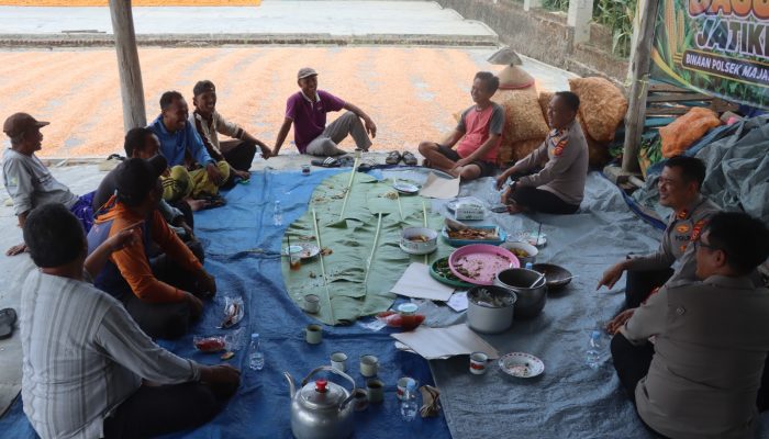 Dukung Swasembada Pangan, Wakapolres Majalengka Ngariung Bareng Kelompok Tani Jatikersa