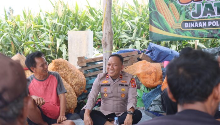 Dekat dengan Petani, Polres Majalengka Dengarkan Aspirasi Kelompok Tani Jagung Jatikersa