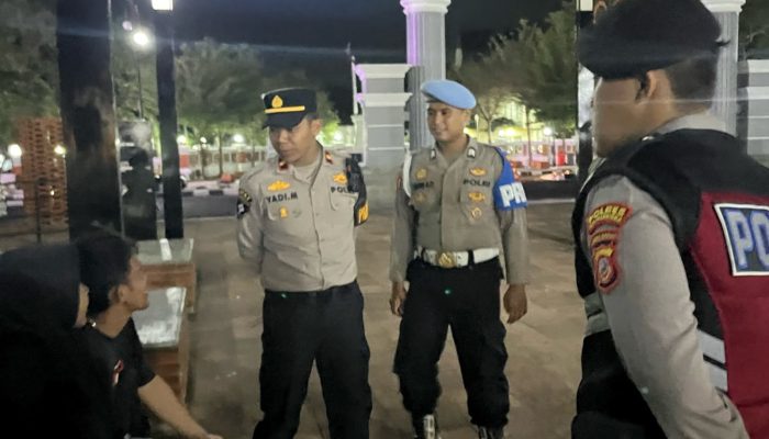Jaga Malam Tetap Kondusif, Polres Majalengka Sisir Alun-Alun Antisipasi Geng Motor